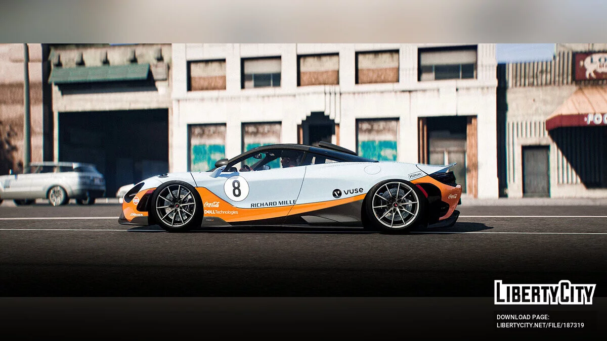 Gulf Paintjob для Nejc's Mclaren 765LT 1.0 / GTA 5