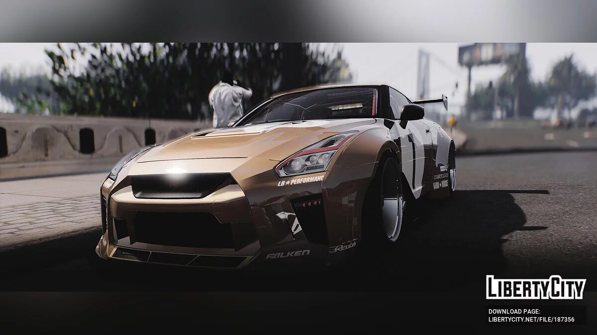 Hotwheels Inspired Racing Paintjob для Pitagora's Liberty Walk Nissan GTR R35 1.0 / GTA 5