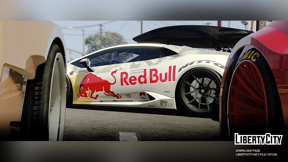 RedBull Paintjob для FNoHz's Lamborghini Huracan 1.0 / GTA 5