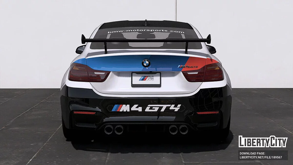 (2014 BMW M4 F82) M Motorsport BMW M4 GT4 livery v1.0 / GTA 5