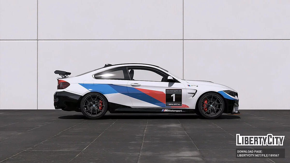 (2014 BMW M4 F82) M Motorsport BMW M4 GT4 livery v1.0 / GTA 5