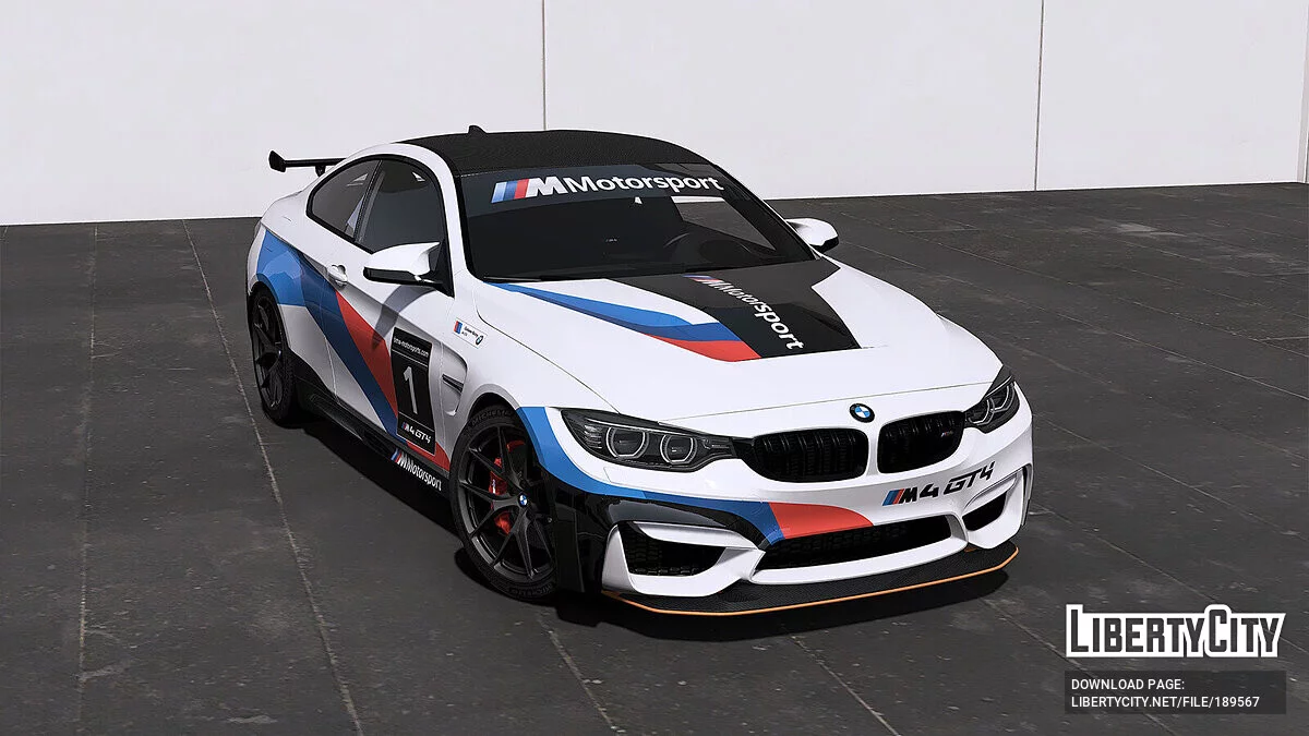 (2014 BMW M4 F82) M Motorsport BMW M4 GT4 livery v1.0 / GTA 5