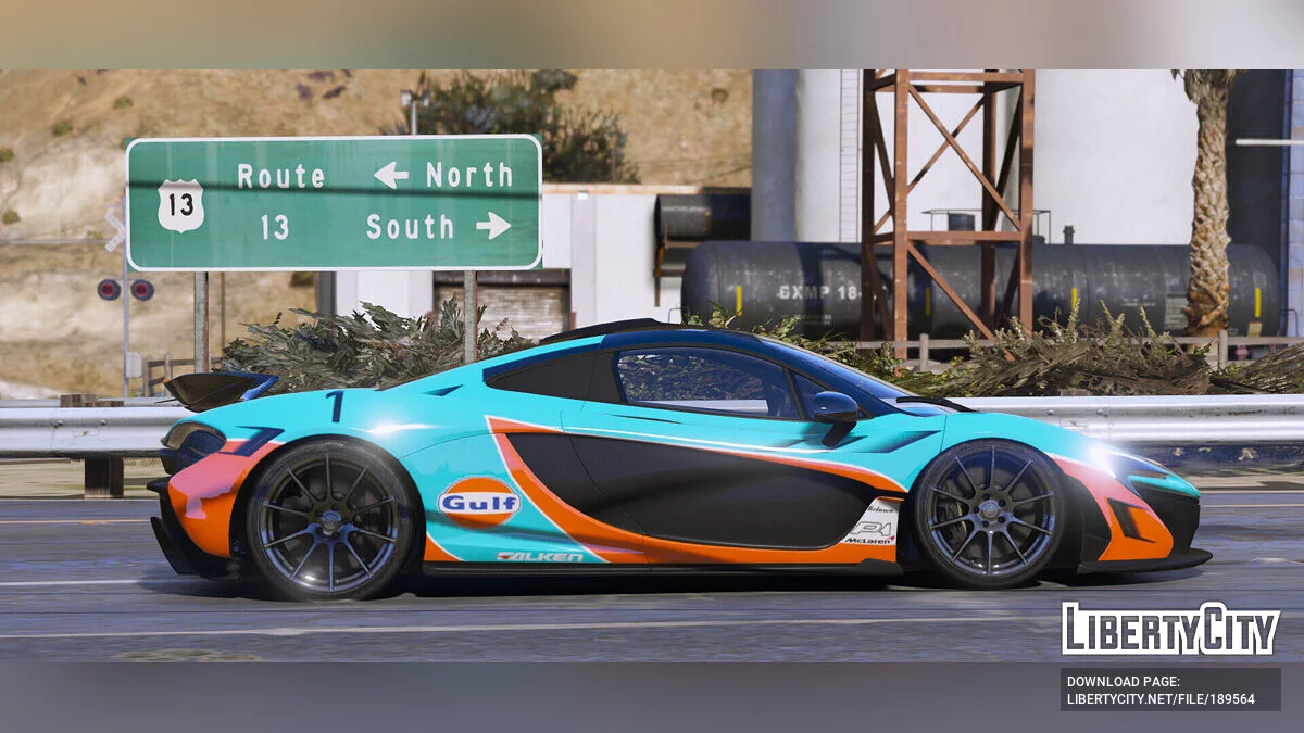 2014 McLaren P1-Uniform-GULF (Reference from FH3) v1.3 / GTA 5