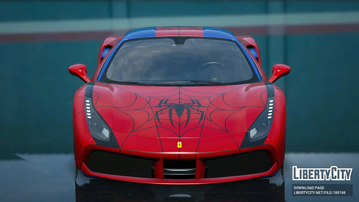 2015 Ferrari 488 GTB Spider-Man livery / GTA 5