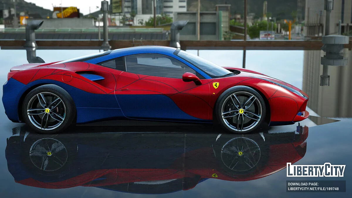 2015 Ferrari 488 GTB Spider-Man livery / GTA 5