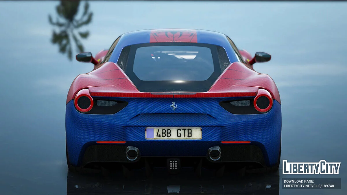 2015 Ferrari 488 GTB Spider-Man livery / GTA 5