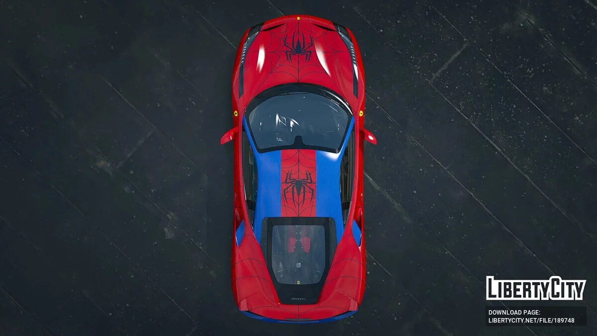 2015 Ferrari 488 GTB Spider-Man livery / GTA 5