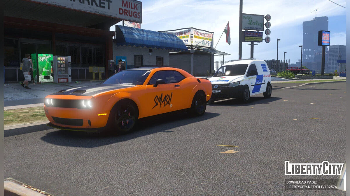 Smash Car Paintjob для Dodge Challenger 1.0 1KOCSIS_SRT 2023 / GTA 5