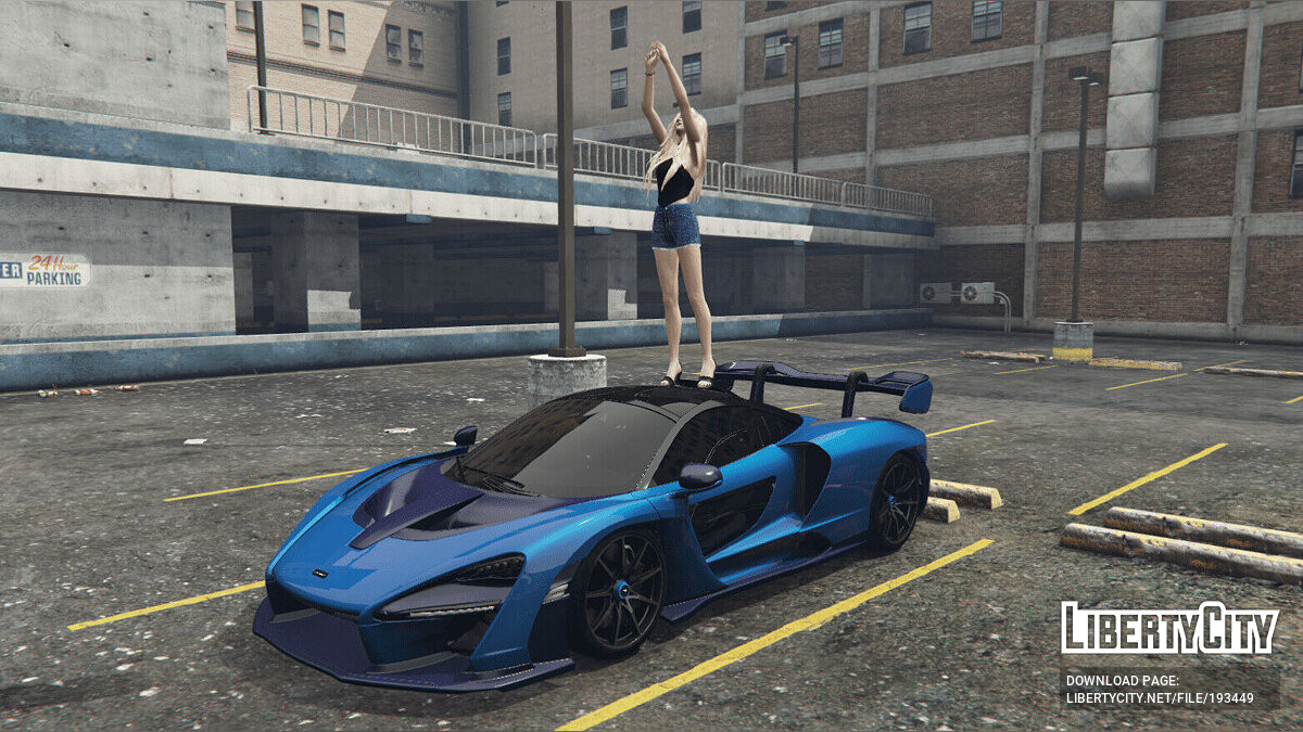 Скачать SMEE150 MSO McLaren Senna (Dark Blue Carbon Fiber) [Livery] FINAL  для GTA 5