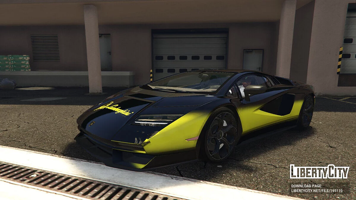 Lamborghini Countach 2022 - Yellow faded stripe / GTA 5