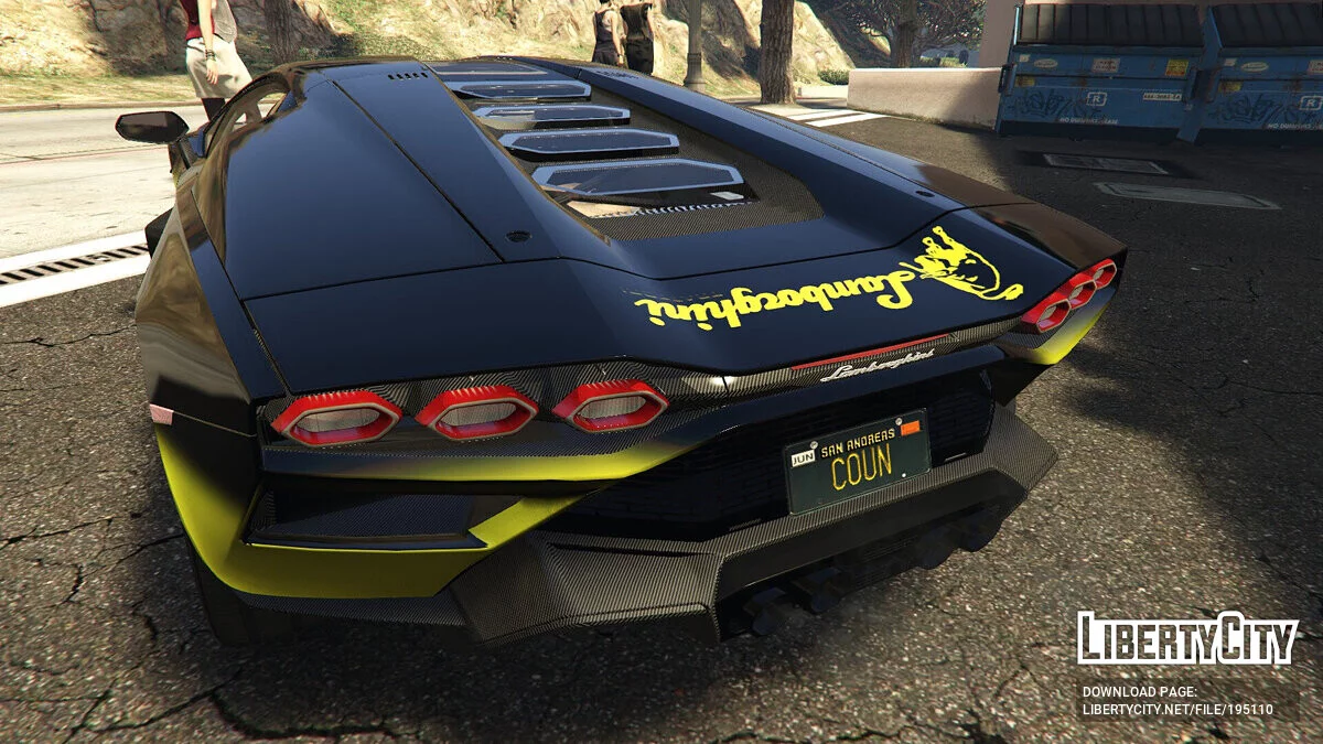 Lamborghini Countach 2022 - Yellow faded stripe / GTA 5