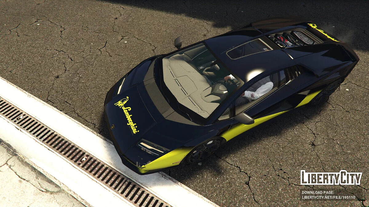 Lamborghini Countach 2022 - Yellow faded stripe / GTA 5