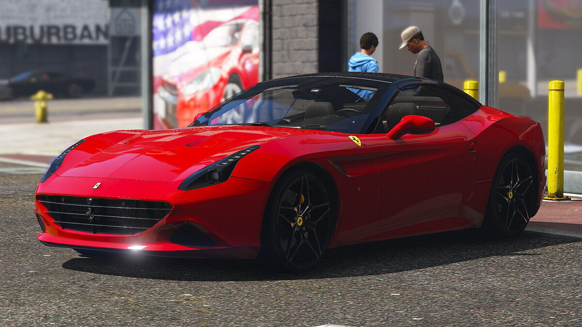 Скачать Черная крыша для Ferrari California T для GTA 5