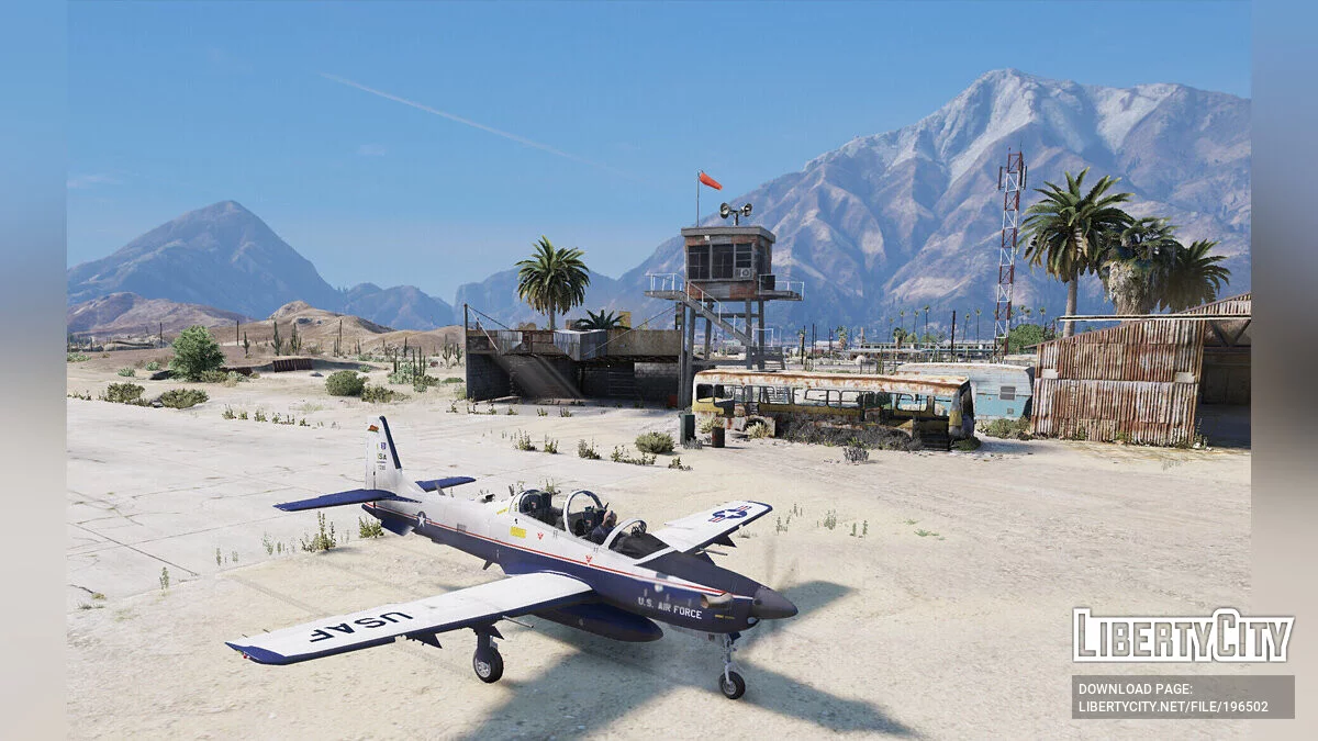 Учебно-тренировочный самолет ВВС США Embraer A-29B Super Tucano / GTA 5