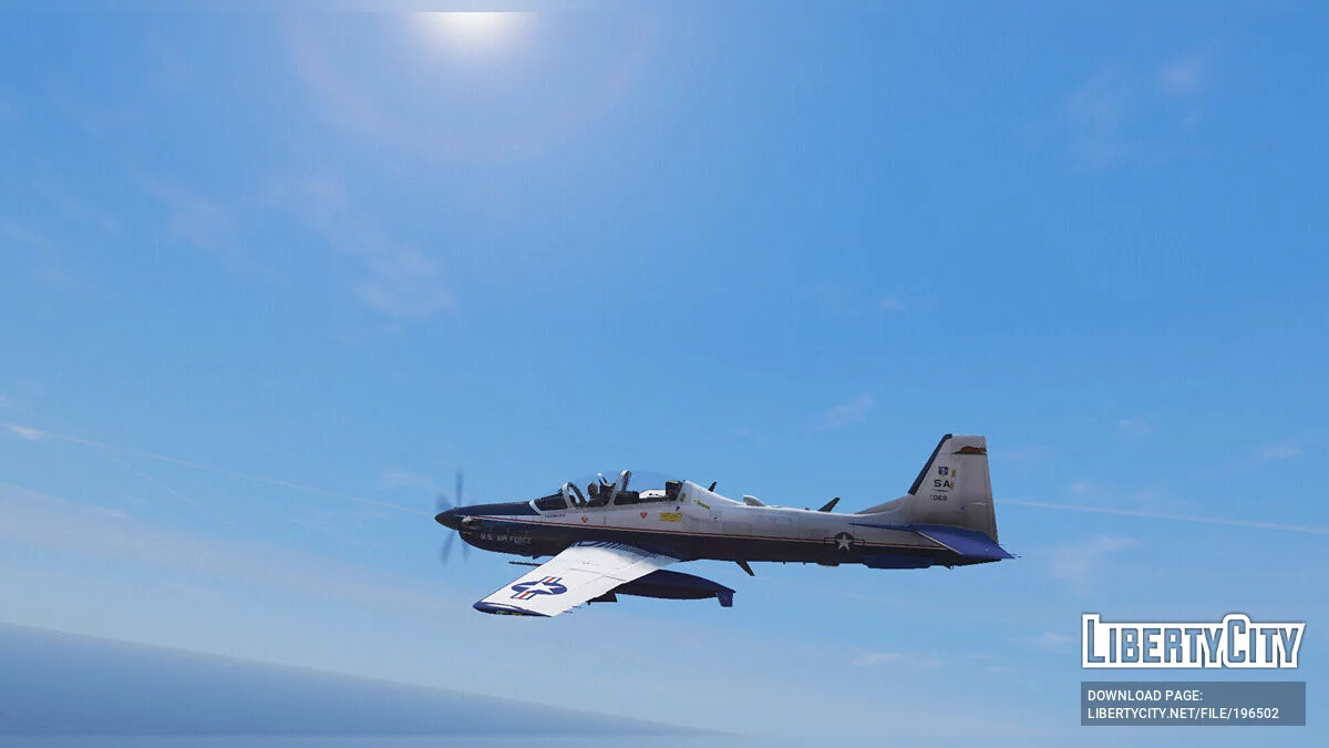 Учебно-тренировочный самолет ВВС США Embraer A-29B Super Tucano / GTA 5