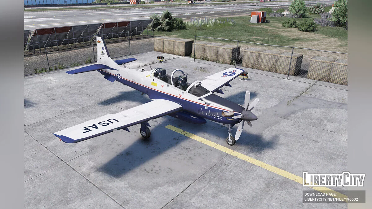 Учебно-тренировочный самолет ВВС США Embraer A-29B Super Tucano / GTA 5