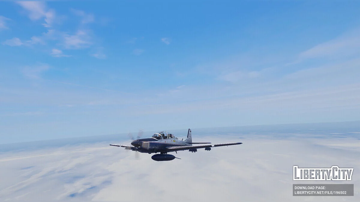 Учебно-тренировочный самолет ВВС США Embraer A-29B Super Tucano / GTA 5