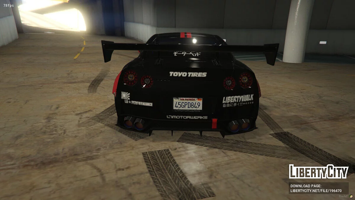 Liberty Walk Nissan GT-R R35 Livery Demon JDM / GTA 5