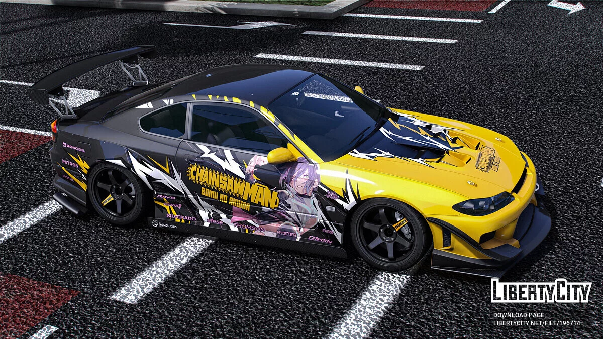 Nissan Silvia S15 "Chainsaw Man" Reze paintjob 1.0 / GTA 5