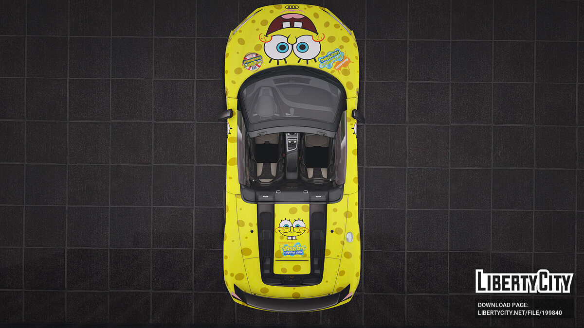 Скачать 2020 Audi R8 Spyder Sponge Bob SquarePants для GTA 5