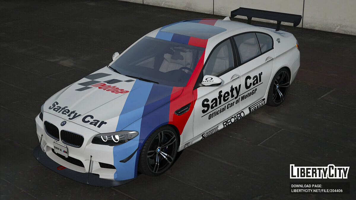 Скачать 2012 BMW M5 F10 MotoGP™ Safety Car livery для GTA 5