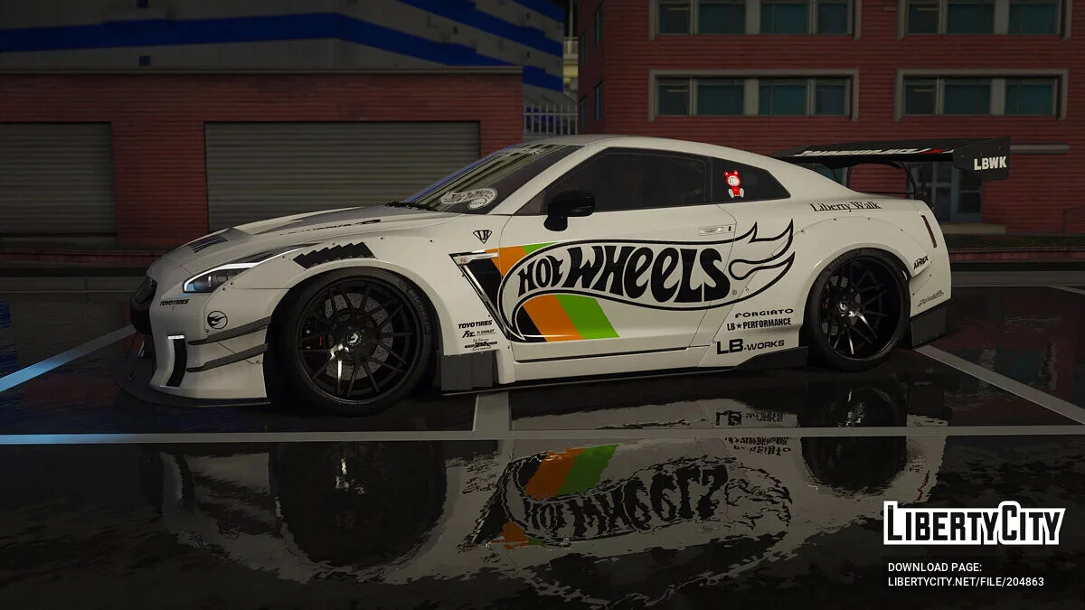 2019 Nissan GT-R Liberty walk Hot Wheels livery / GTA 5