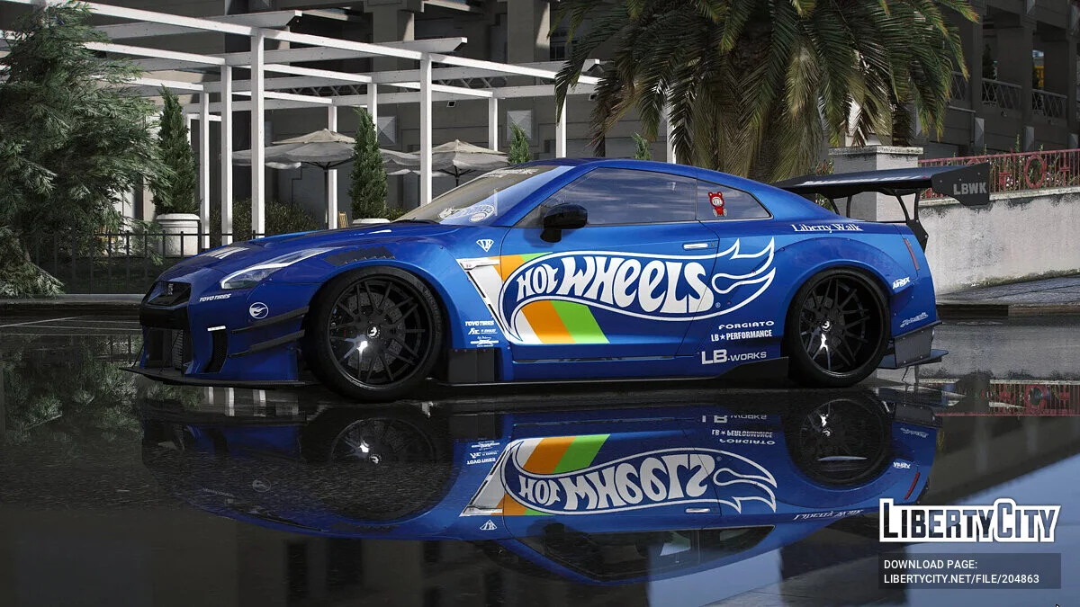 2019 Nissan GT-R Liberty walk Hot Wheels livery / GTA 5