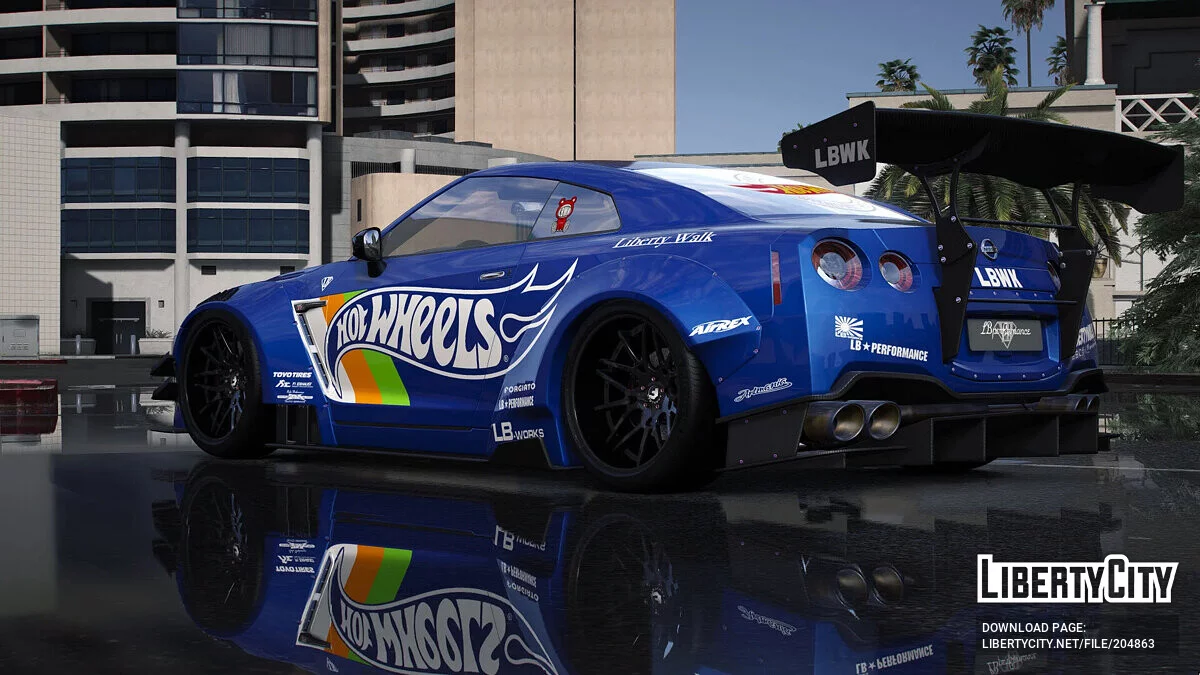 2019 Nissan GT-R Liberty walk Hot Wheels livery / GTA 5