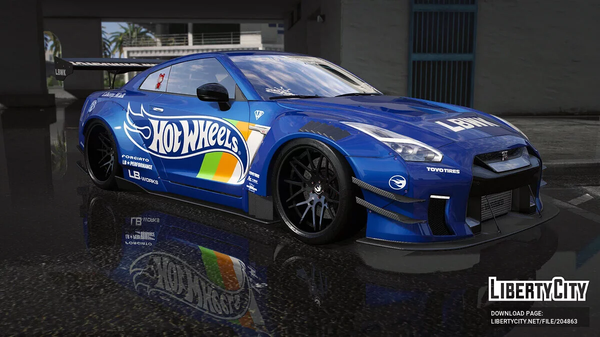 2019 Nissan GT-R Liberty walk Hot Wheels livery / GTA 5