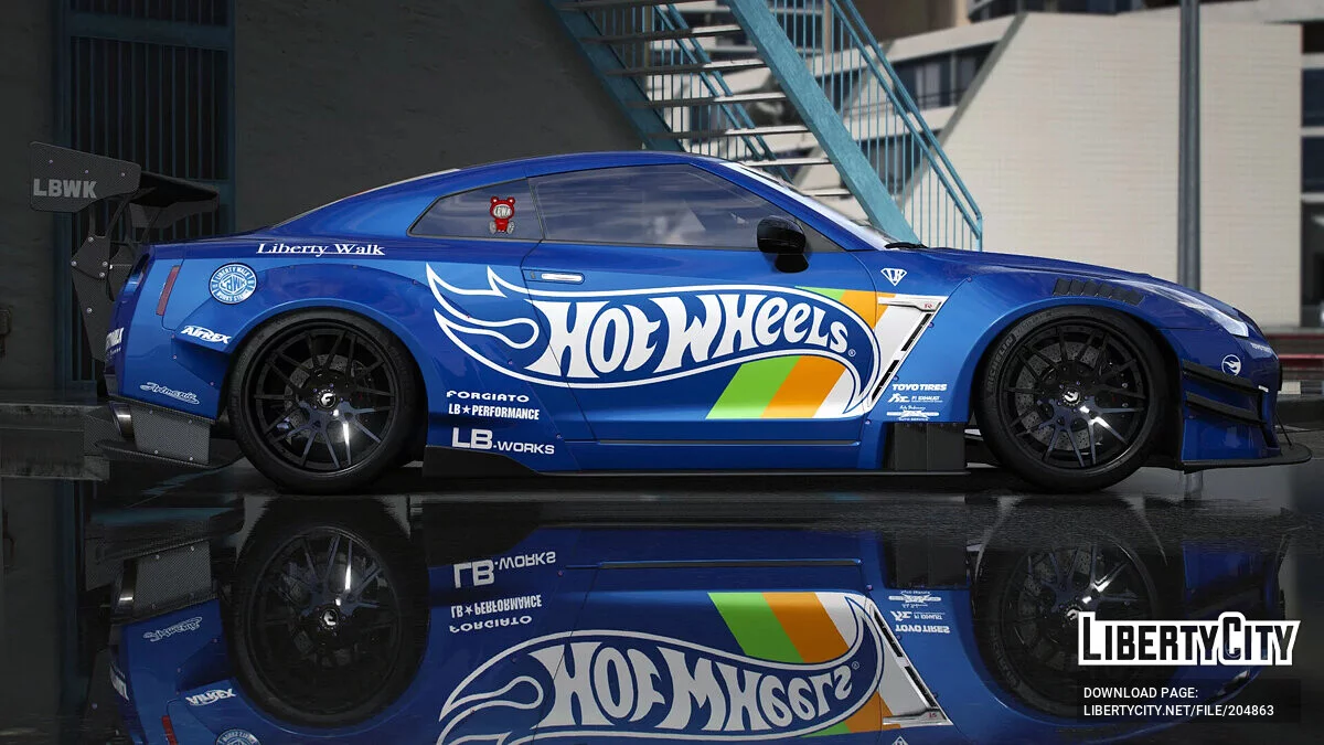 2019 Nissan GT-R Liberty walk Hot Wheels livery / GTA 5