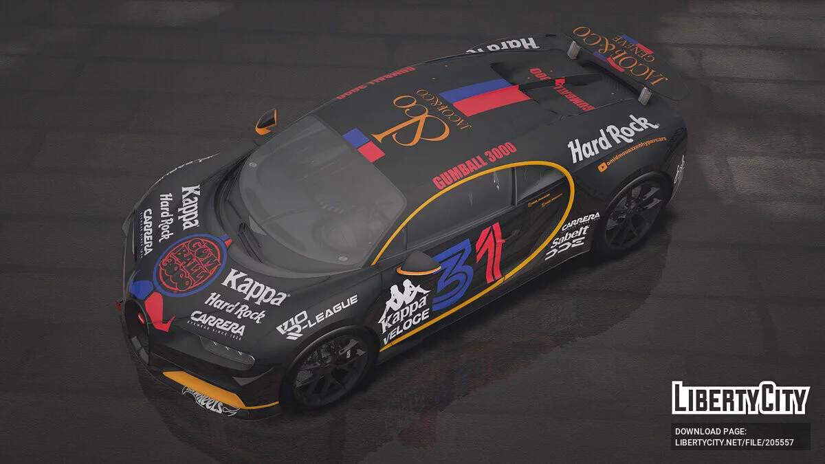 Bugatti Chiron Sport Gumball 3000 livery / GTA 5