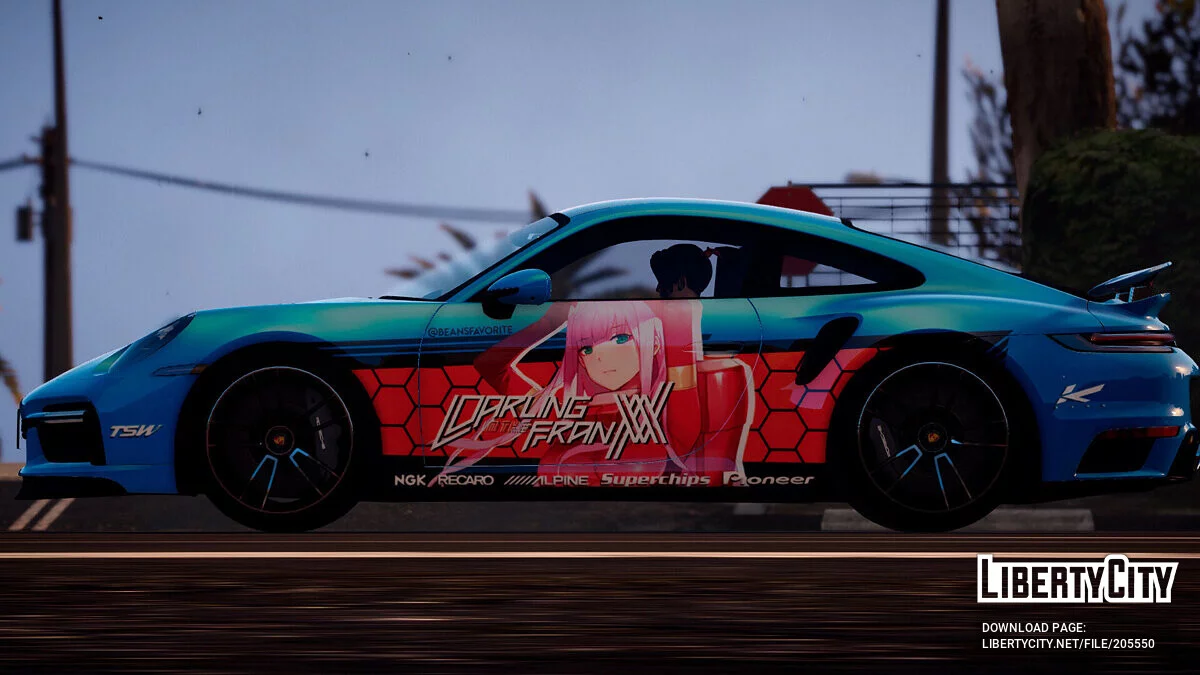 [Itasha] 2021 Porsche 911 Turbo S - Darling in the franxx / GTA 5