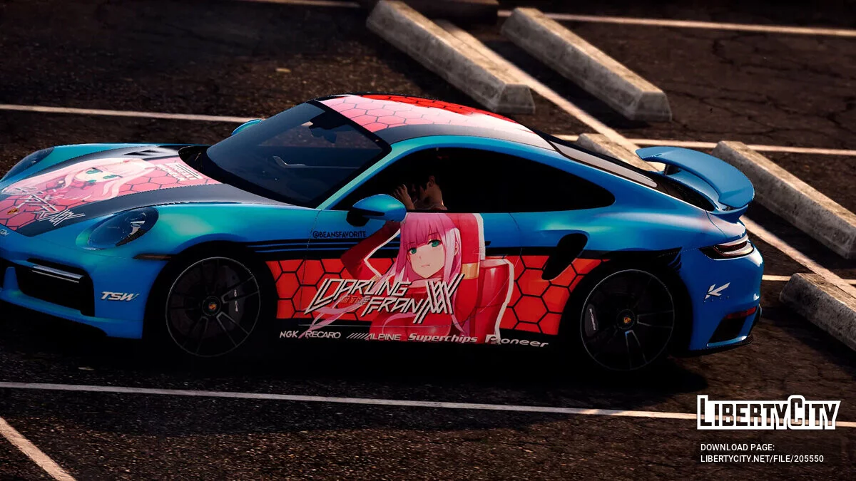 [Itasha] 2021 Porsche 911 Turbo S - Darling in the franxx / GTA 5