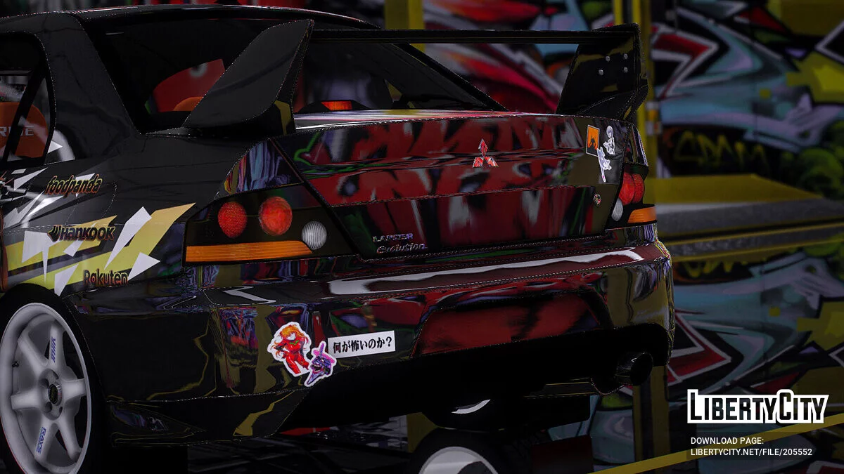 [Itasha] Mitsubishi Lancer Evolution IX 2005 «Evangelion» Asuka paintjob / GTA 5