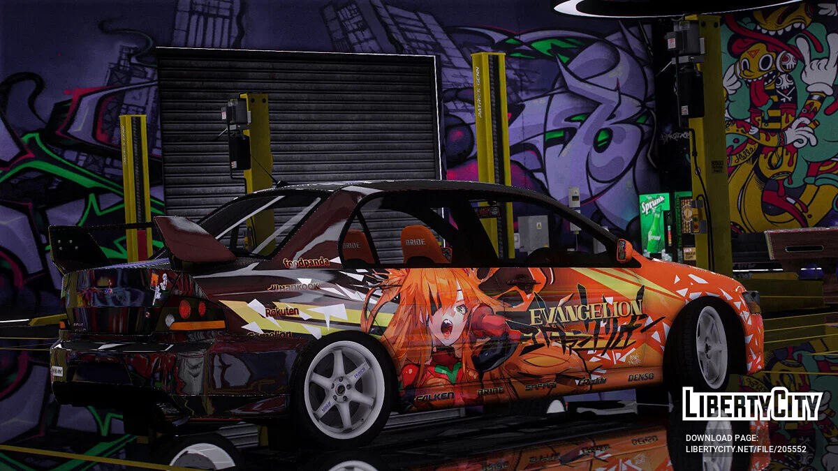 [Itasha] Mitsubishi Lancer Evolution IX 2005 «Evangelion» Asuka paintjob / GTA 5