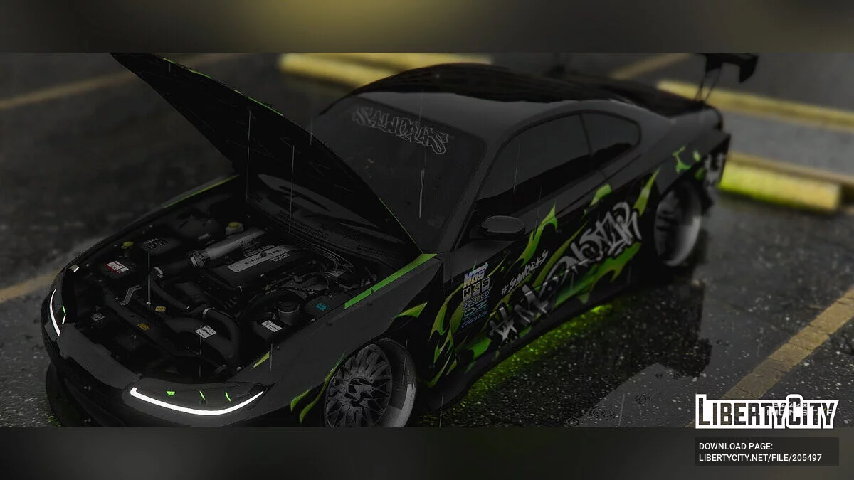 «Monstar» Nissan Silvia S15 Liveries [Livery | Template] 1.0 / GTA 5