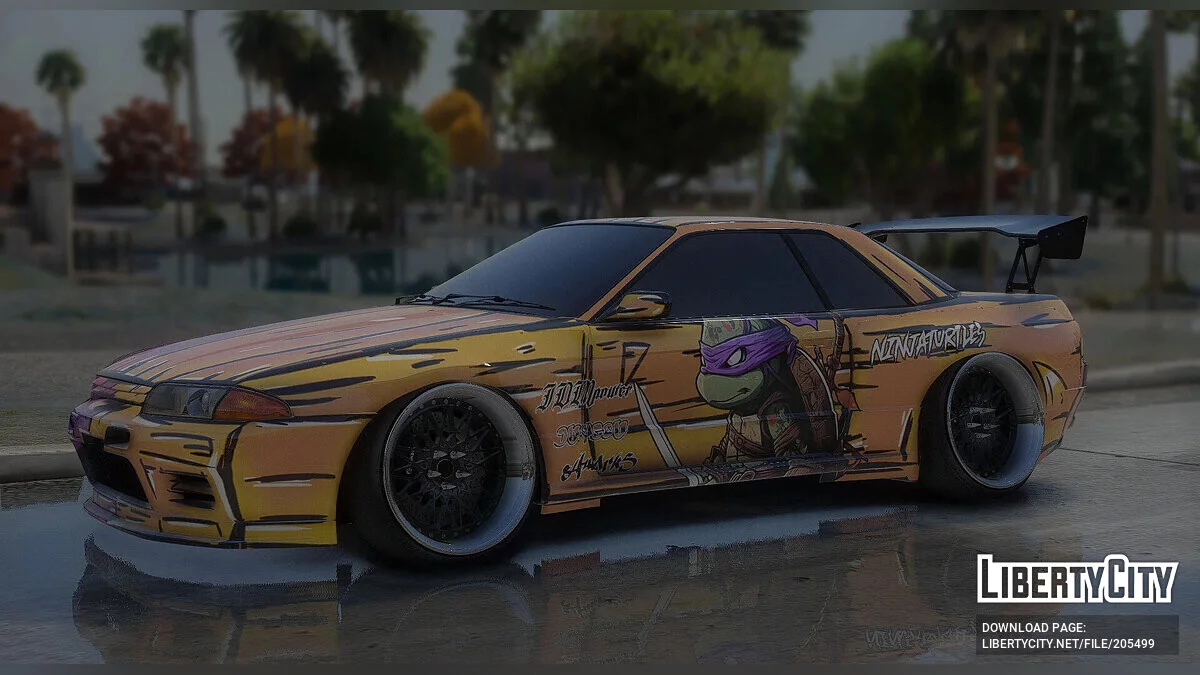Nissan Skyline GT-R R32 (BNR32) «NinjaTurtles» Liveries 1.0 / GTA 5