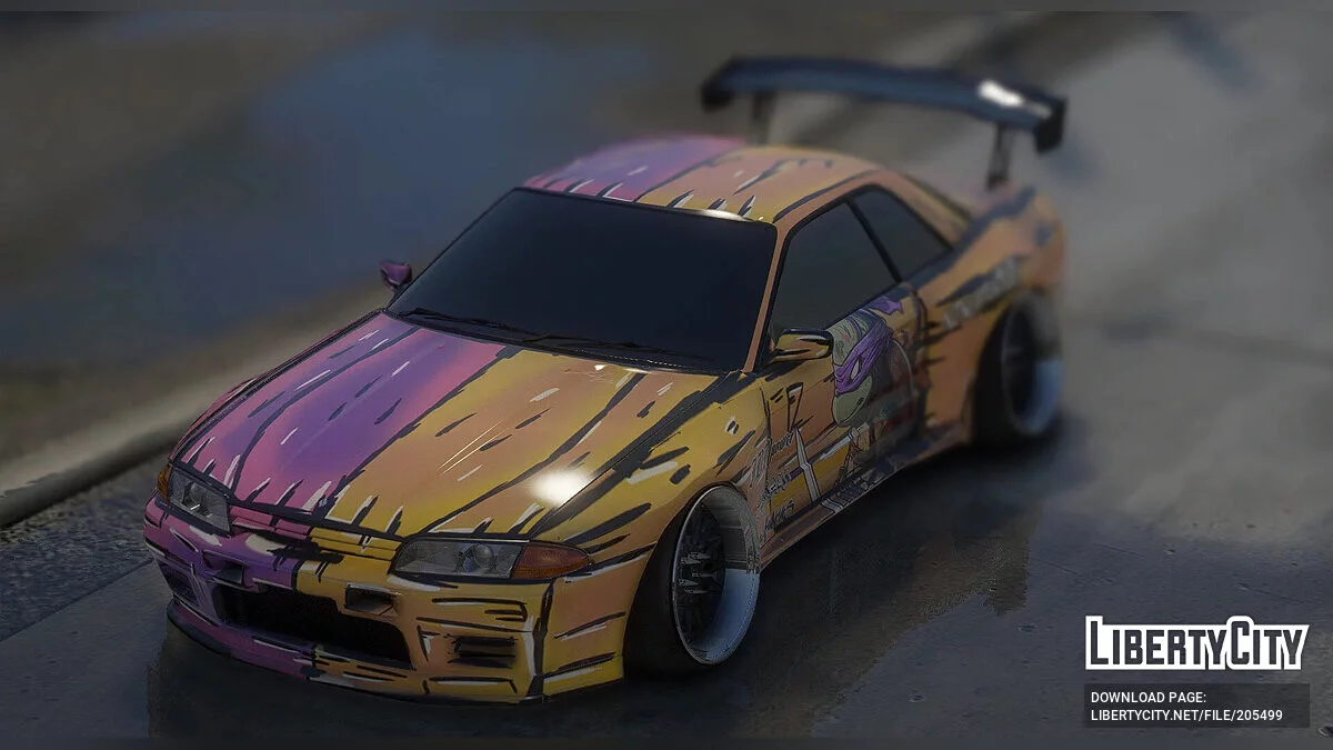 Nissan Skyline GT-R R32 (BNR32) «NinjaTurtles» Liveries 1.0 / GTA 5
