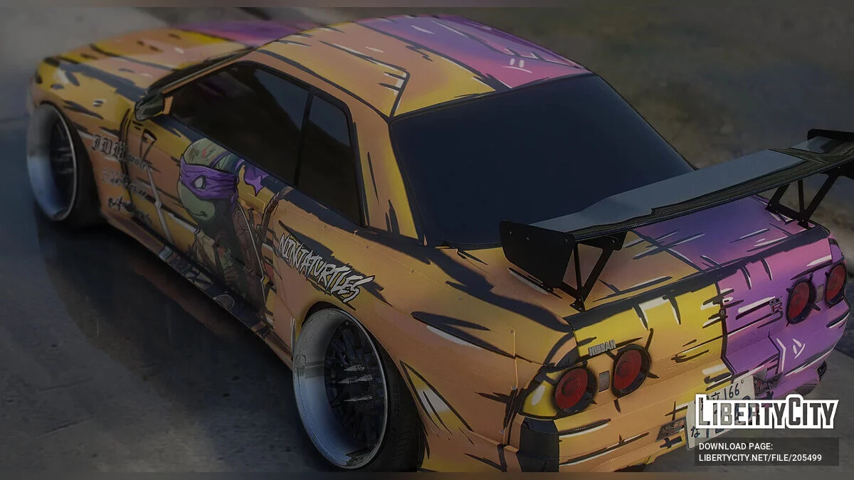 Nissan Skyline GT-R R32 (BNR32) «NinjaTurtles» Liveries 1.0 / GTA 5