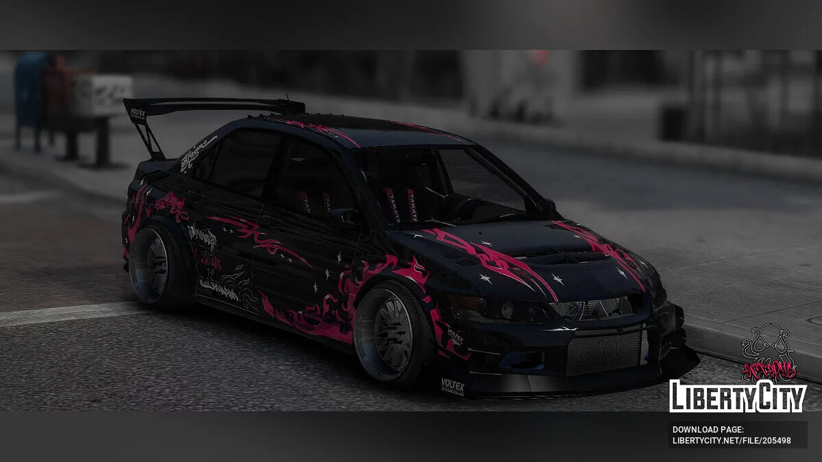«Octopus» Mitsubishi Lancer Evolution IX Liveries [Livery | Template] 1.0 / GTA 5