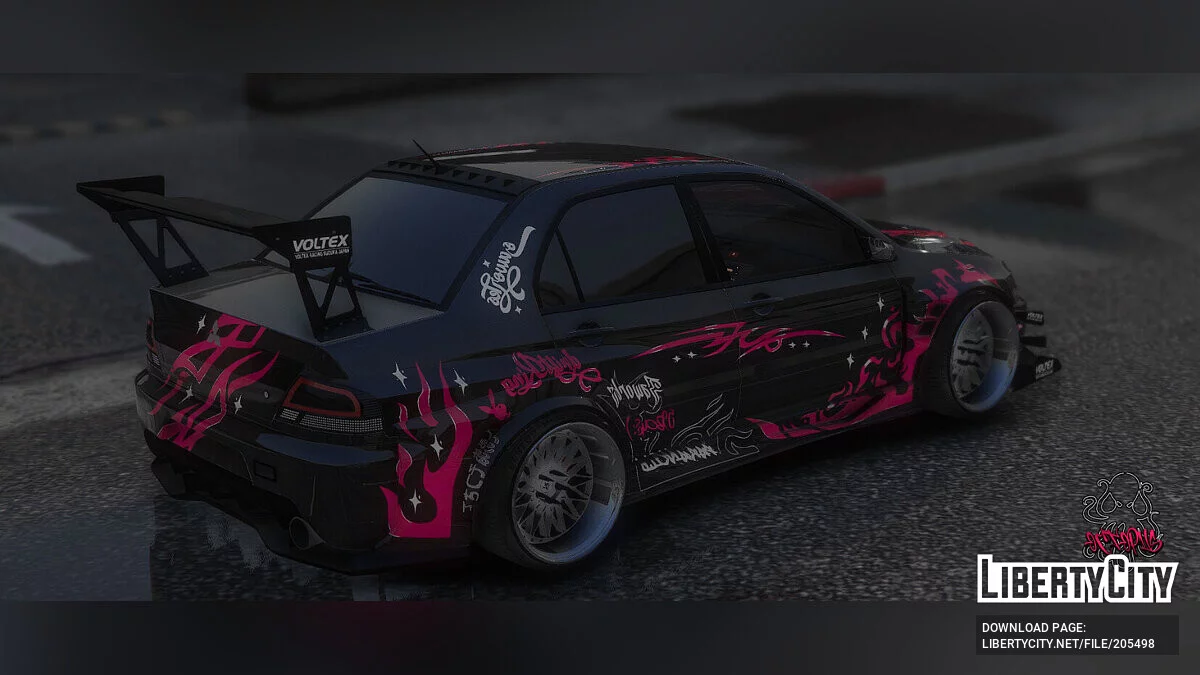 «Octopus» Mitsubishi Lancer Evolution IX Liveries [Livery | Template] 1.0 / GTA 5