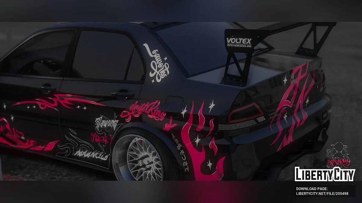 «Octopus» Mitsubishi Lancer Evolution IX Liveries [Livery | Template] 1.0 / GTA 5