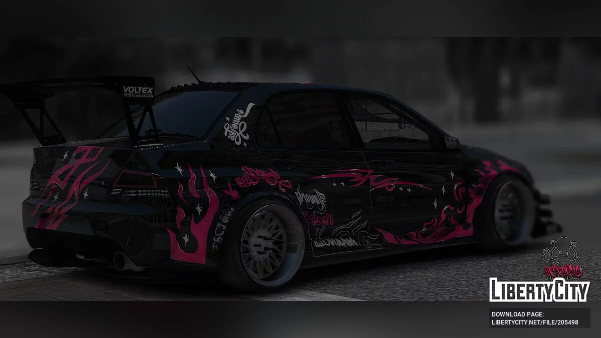 «Octopus» Mitsubishi Lancer Evolution IX Liveries [Livery | Template] 1.0 / GTA 5