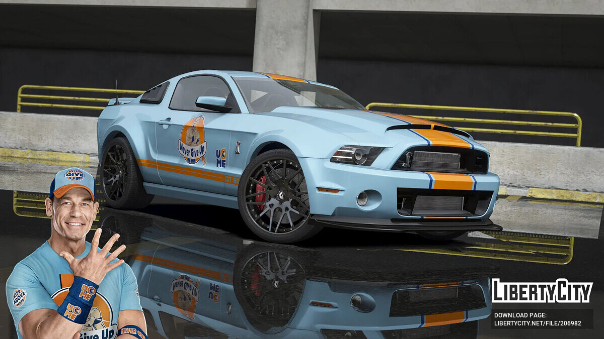 Скачать Ford Mustang GT500 2013 - John Cena Livery для GTA 5