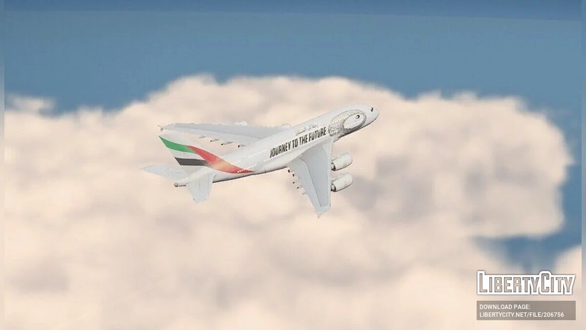 Ливрея The Journey to the Future experience at the Museum of the Future для A380-800 / GTA 5