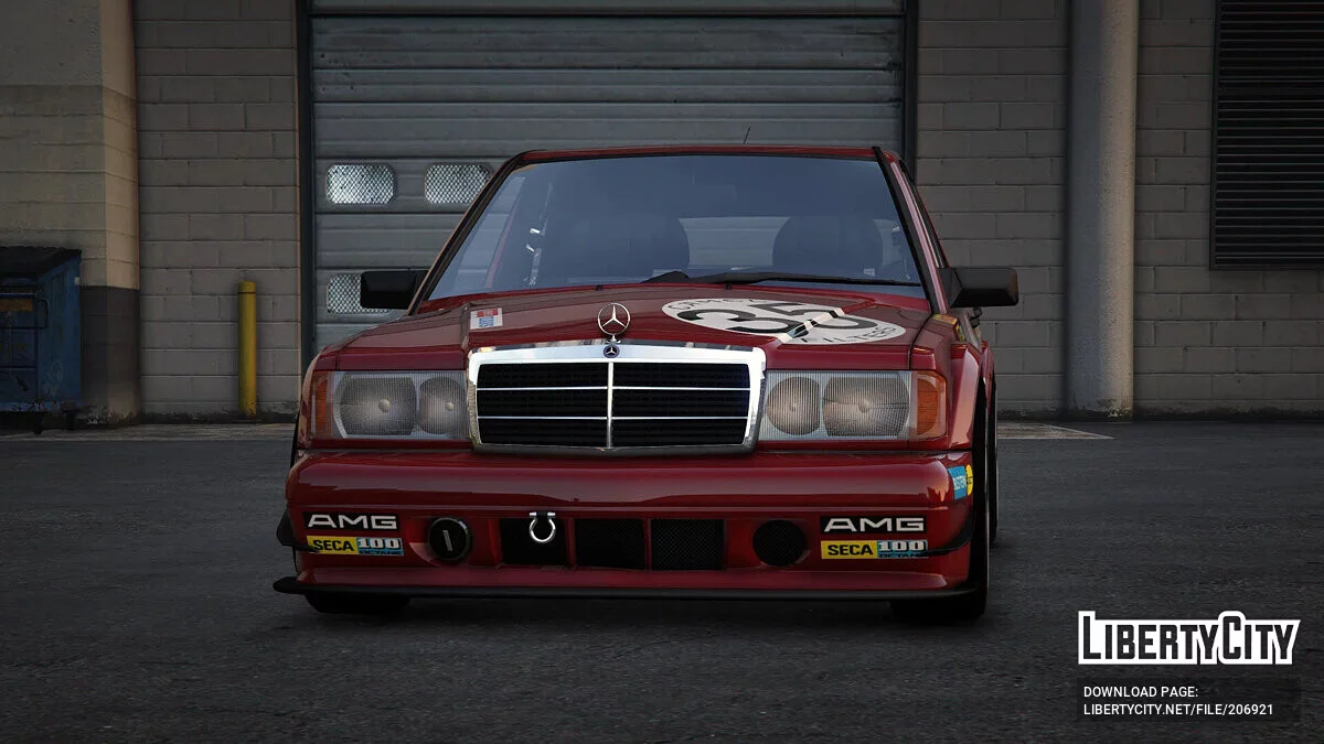 Mercedes-Benz 190E Red Pig livery / GTA 5