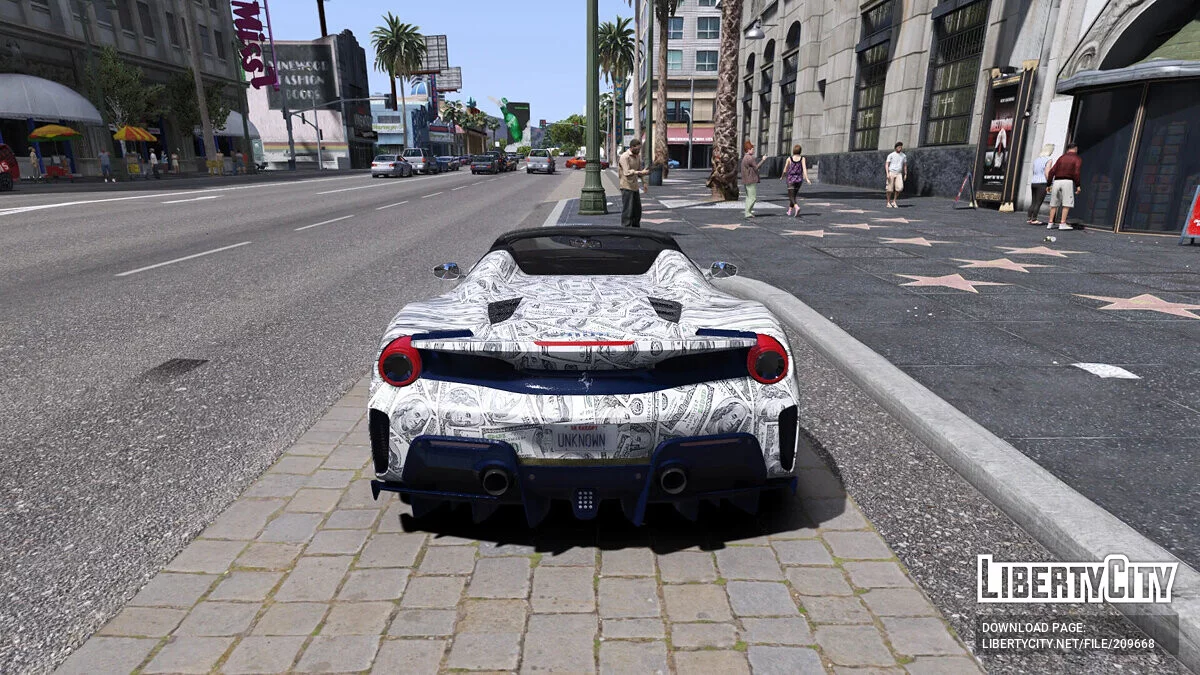 Ferrari 488 Pista Spider - Cash Paintjob / GTA 5