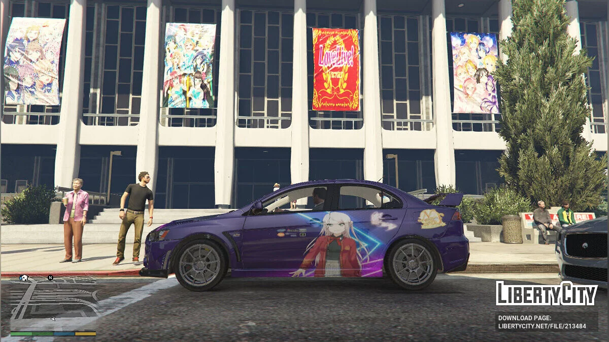 Mitsubishi Lancer Evolution X FQ-400 Love Live Nijigasaki Lanzhu Zhong Itasha 1.0 / GTA 5