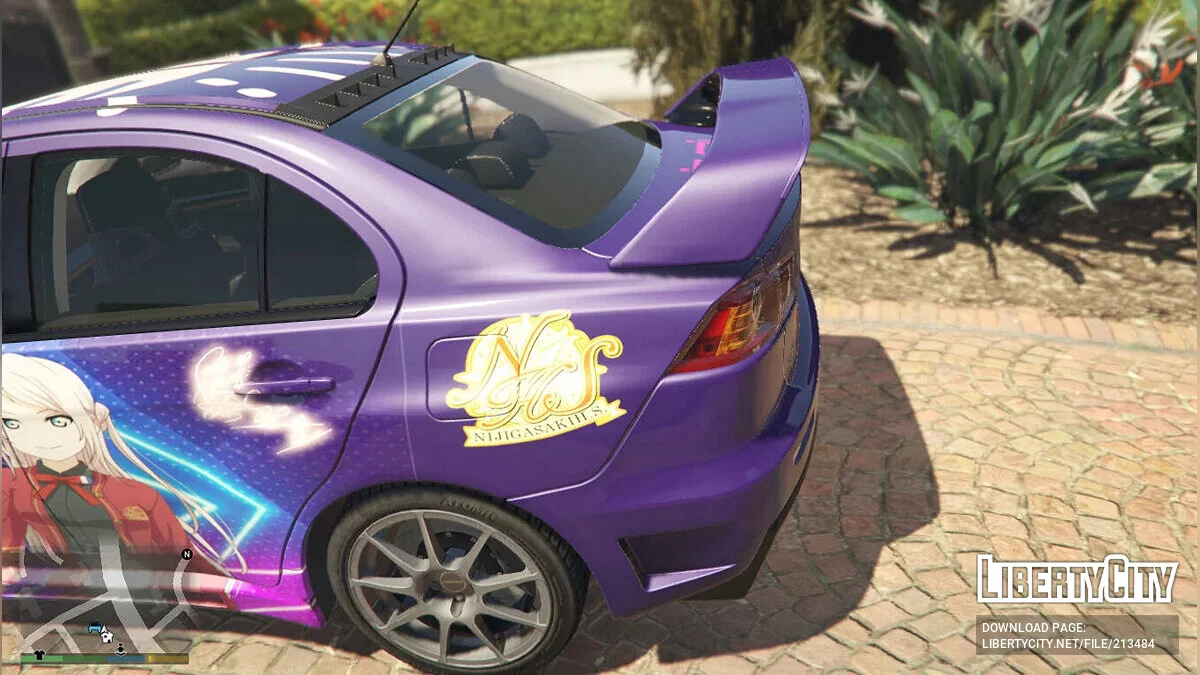 Mitsubishi Lancer Evolution X FQ-400 Love Live Nijigasaki Lanzhu Zhong Itasha 1.0 / GTA 5