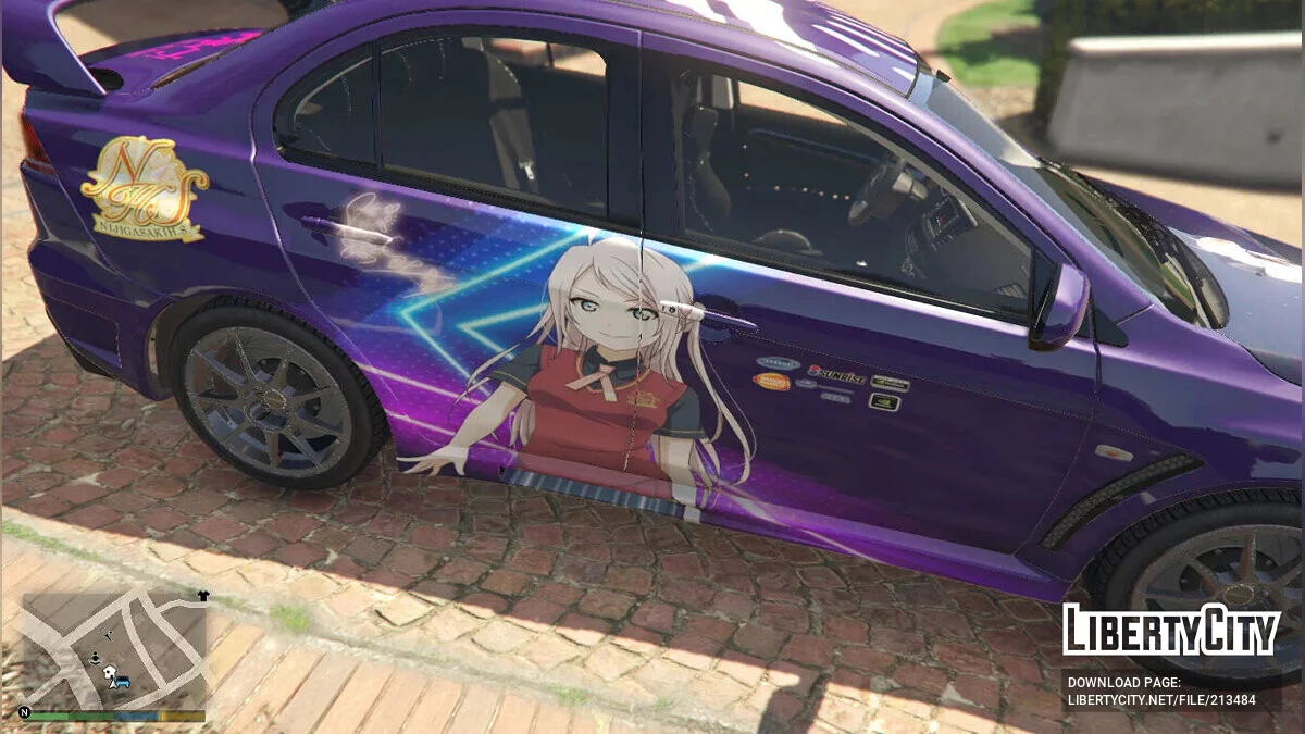 Mitsubishi Lancer Evolution X FQ-400 Love Live Nijigasaki Lanzhu Zhong Itasha 1.0 / GTA 5